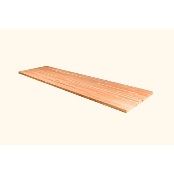 6 ft. L x 36 in. D Unfinished Cherry Solid Wood Butcher Block Countertop Island with Square Edge