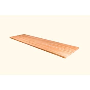 6 ft. L x 36 in. D Unfinished Cherry Solid Wood Butcher Block Island Countertop With Square Edge