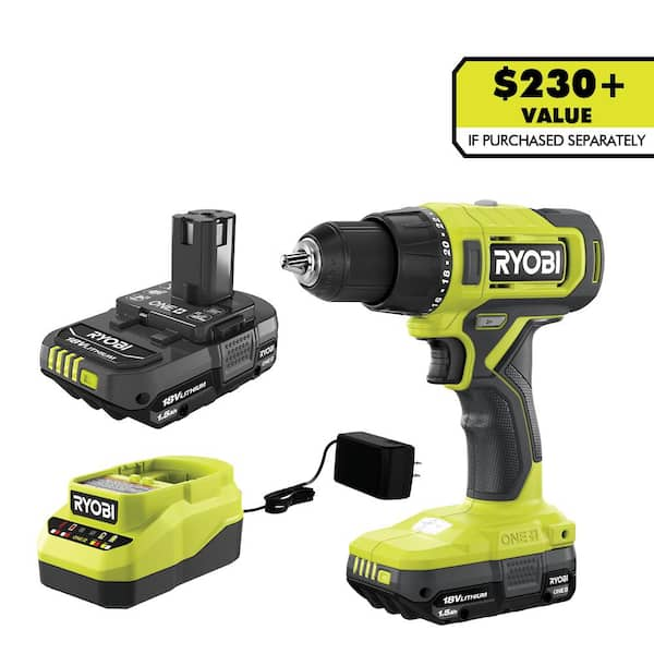 18v cordless drill with 2 batteries sale