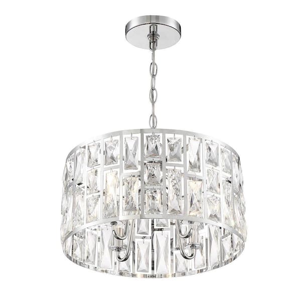 Home Decorators Collection Kristella 4-Light Chrome Crystal Chandelier