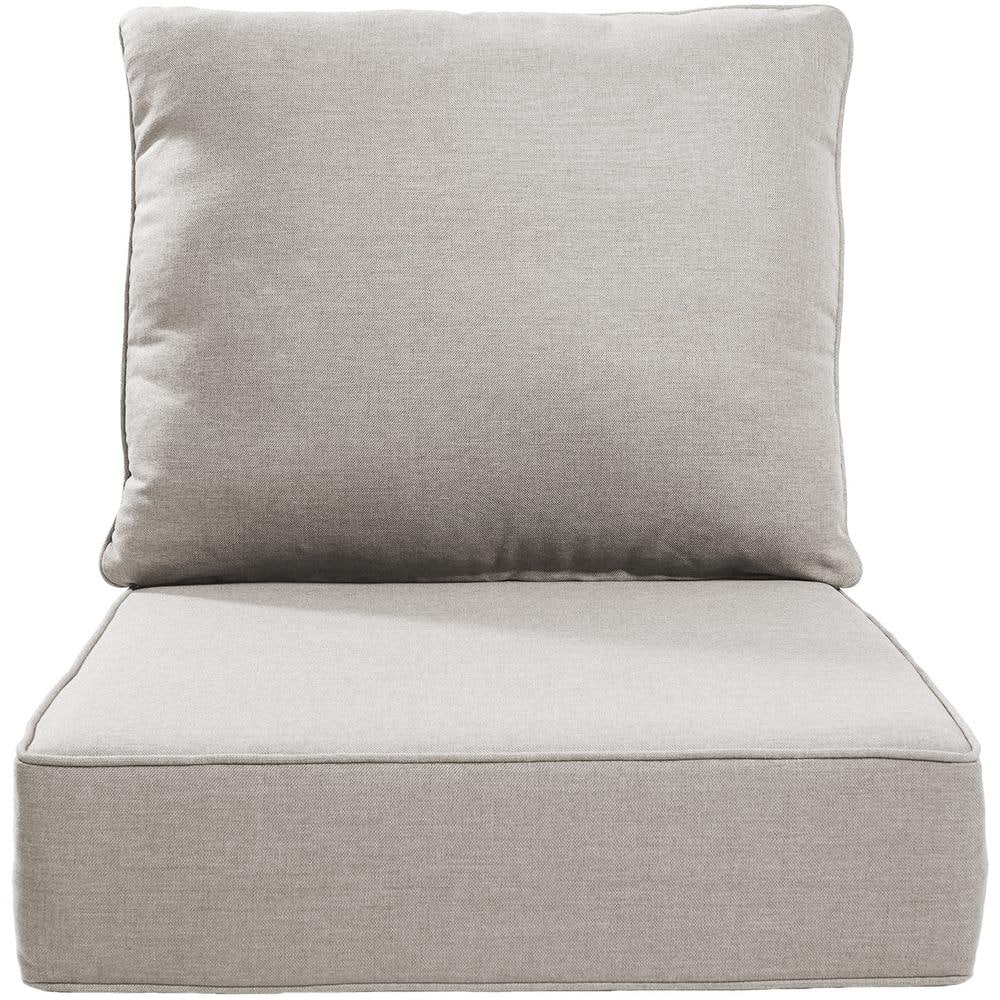22 in. W x 24 in. D x 6 in. T 2-Piece Water and Fade Resistant Outdoor Lounge Chair Replacement Cushion Set in Beige price history on PriceWatchPro