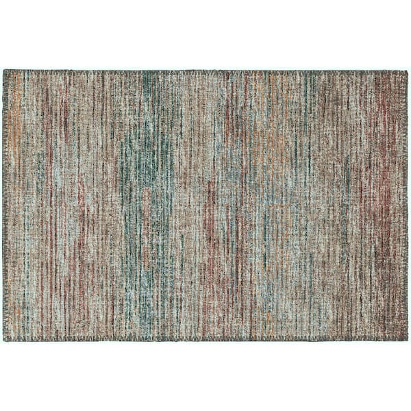 Marston Multi 1 ft. 8 in. x 2 ft. 6 in. Geometric Indoor/Outdoor Area Rug