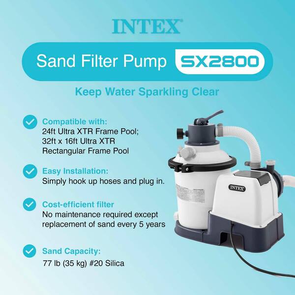 Intex 0 sq. ft. Sand Above Ground Pool Filter Pump Bundled
