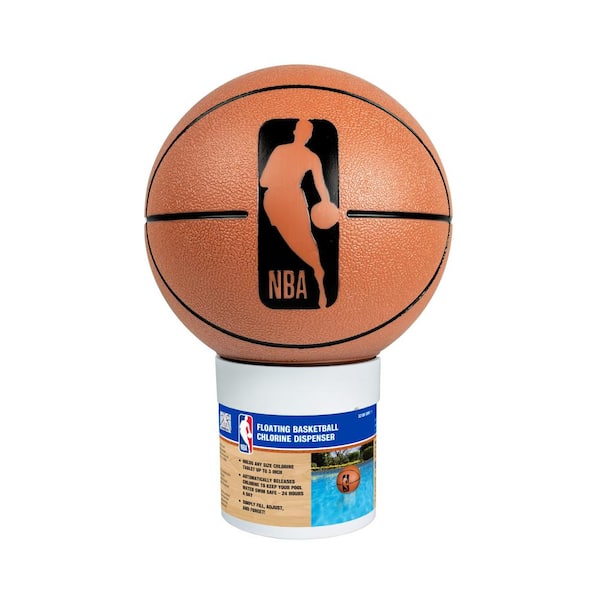 Poolmaster 32136 Floating Basketball Swimming Pool and Spa Chlorine Dispenser Featuring Classic NBA Logo