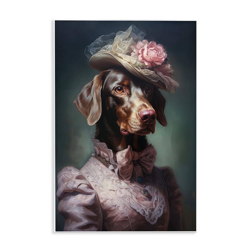 Chocolate Lab Victorian Era by Wumples 1-Piece Unframed Animal Graphic Art Print 15 in. x 10 in. price history on PriceWatchPro
