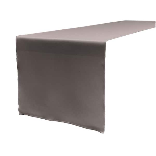 LA Linen 14 in. x 108 in. Dark Gray Polyester Poplin Table Runner