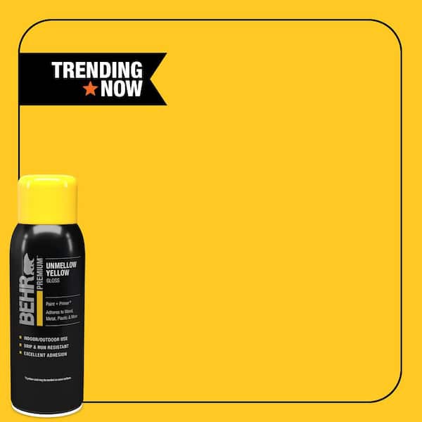 12 oz. #P300-7 Unmellow Yellow Gloss Interior/Exterior Spray Paint and Primer Aerosol