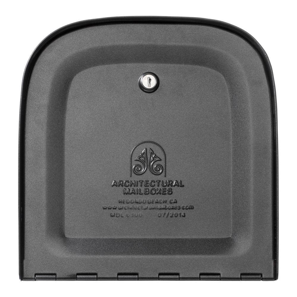 Extra Large Pewter Lockable Steel Post Mount Mailbox