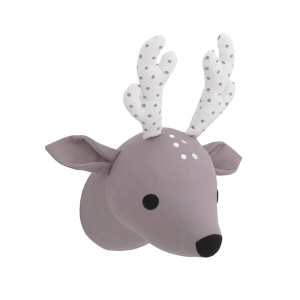 plush deer head wall decor
