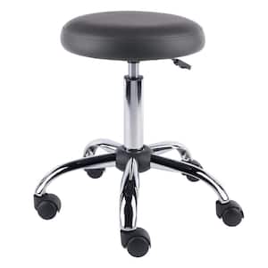 Clyde Charcoal Faux Leather Adjustable Cushion Swivel Stool
