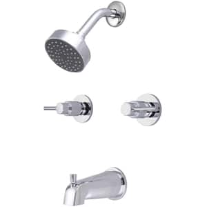 8997-M1 Double Handle 1-Spray Tub and Shower Faucet 1.75 GPM in. Chrome Valve Included