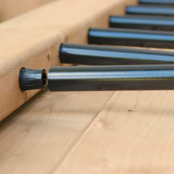 NUVO IRON 32 in. x 3/4 in. Galvanized Round Balusters with Plastic End Caps (10-Pack)