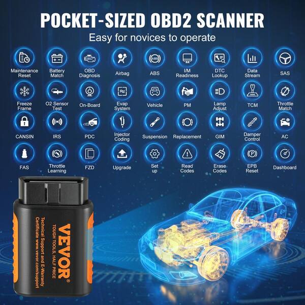 VEVOR OBD2 Scanner Diagnostic Tool Fit for BMW Full Systems Scanner Car Code  Reader w/12 Special Functions 4-in-1 Scan Tools QCGZZDGJSCSOGI4UJV0 - The  Home Depot