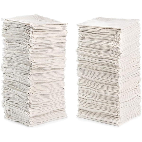 THE CLEAN STORE Shop Towels White Cleaning Wipes Pack of 150