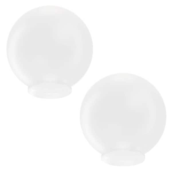 10 in. LD Acrylic Visual Comfort Frost Globe with 3.91 in. Fitter Neck (2-Pack) - Fixture Not Included