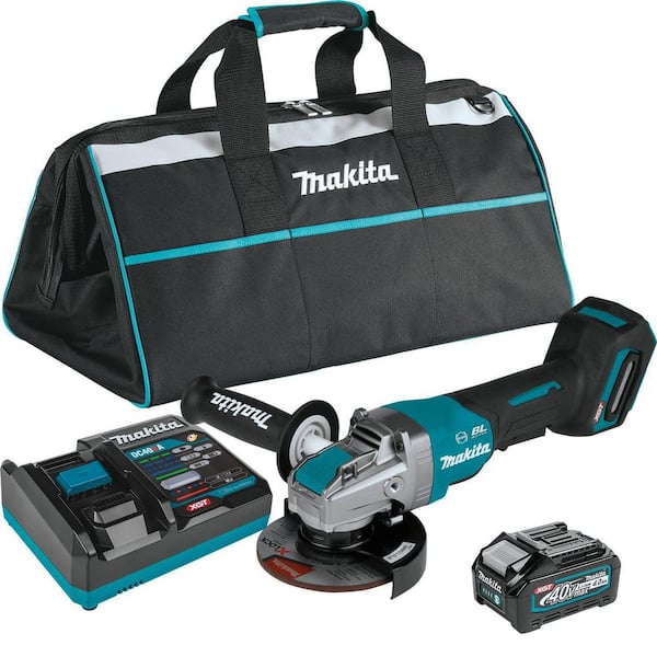 Makita 40V max XGT Brushless Cordless 5 in. X-LOCK Paddle Switch Angle Grinder Kit, with Electric Brake (4.0Ah)