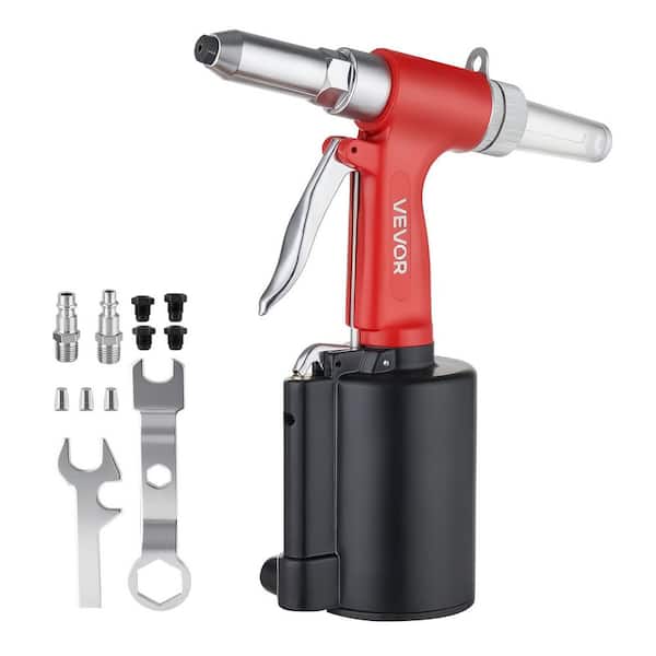 Rivet Gun Kit, 3/20 in. Nosepieces Included, 2425 lbs. Pulling Force, Straight Individual Pneumatic Air Tool