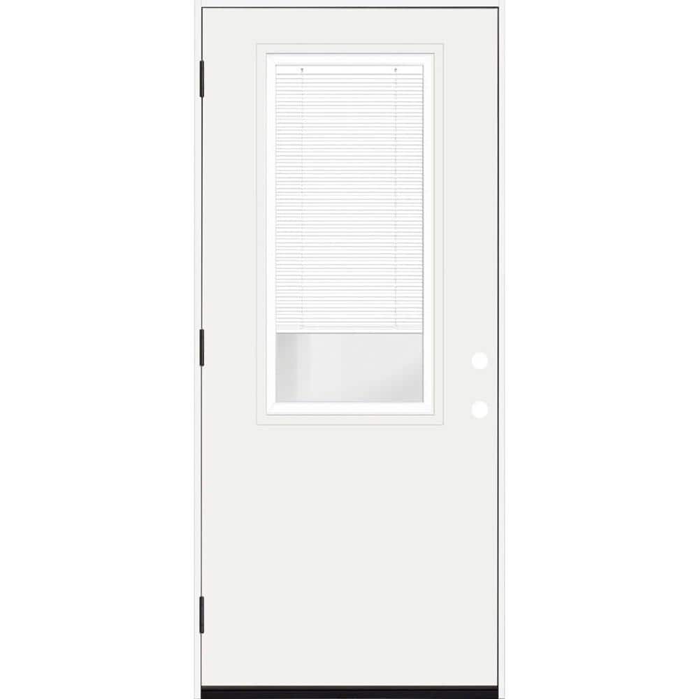 Legacy 36 in. x 80 in. RHOS 2/3 Clear Glass Micro-Blind White Primed Fiberglass Prehung Front Door price history on PriceWatchPro