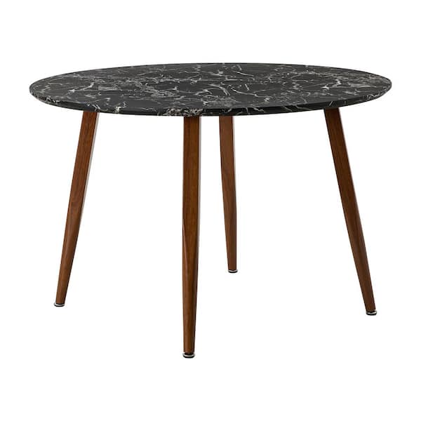 Nyhus Nebula 47 in Round Black Oak Wood Table (Seats 4) NOLA-4620 - The  Home Depot