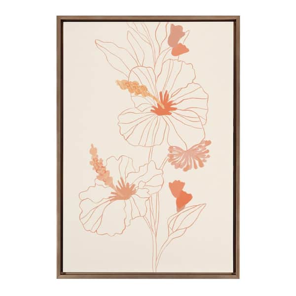 Kate and Laurel Sylvie "Hilo" by Kasey Free Framed Canvas Wall Art 33 in. x 23 in.