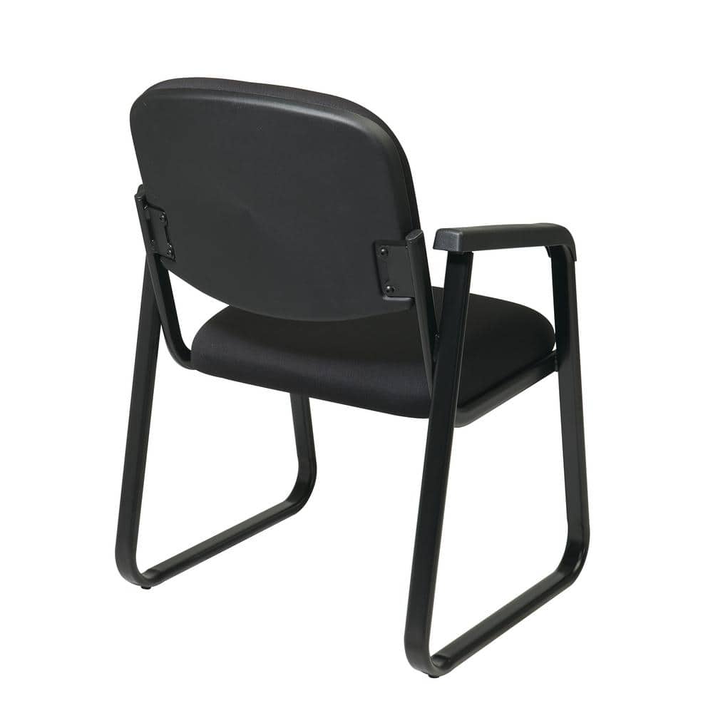 Black Mesh and Metal Armless Office Chair