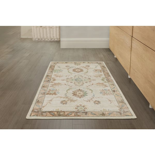 Harmony Stone Doormat 2 ft. x 3 ft. Indoor Machine Washable Scatter Rug
