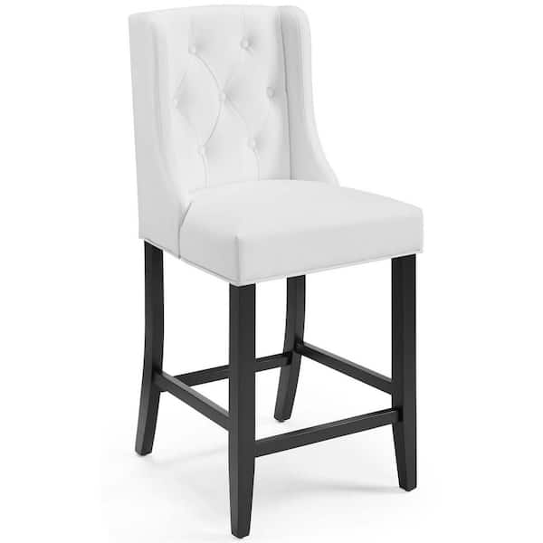 Modway Baronet In White Tufted On, Midway Furniture Bar Stools