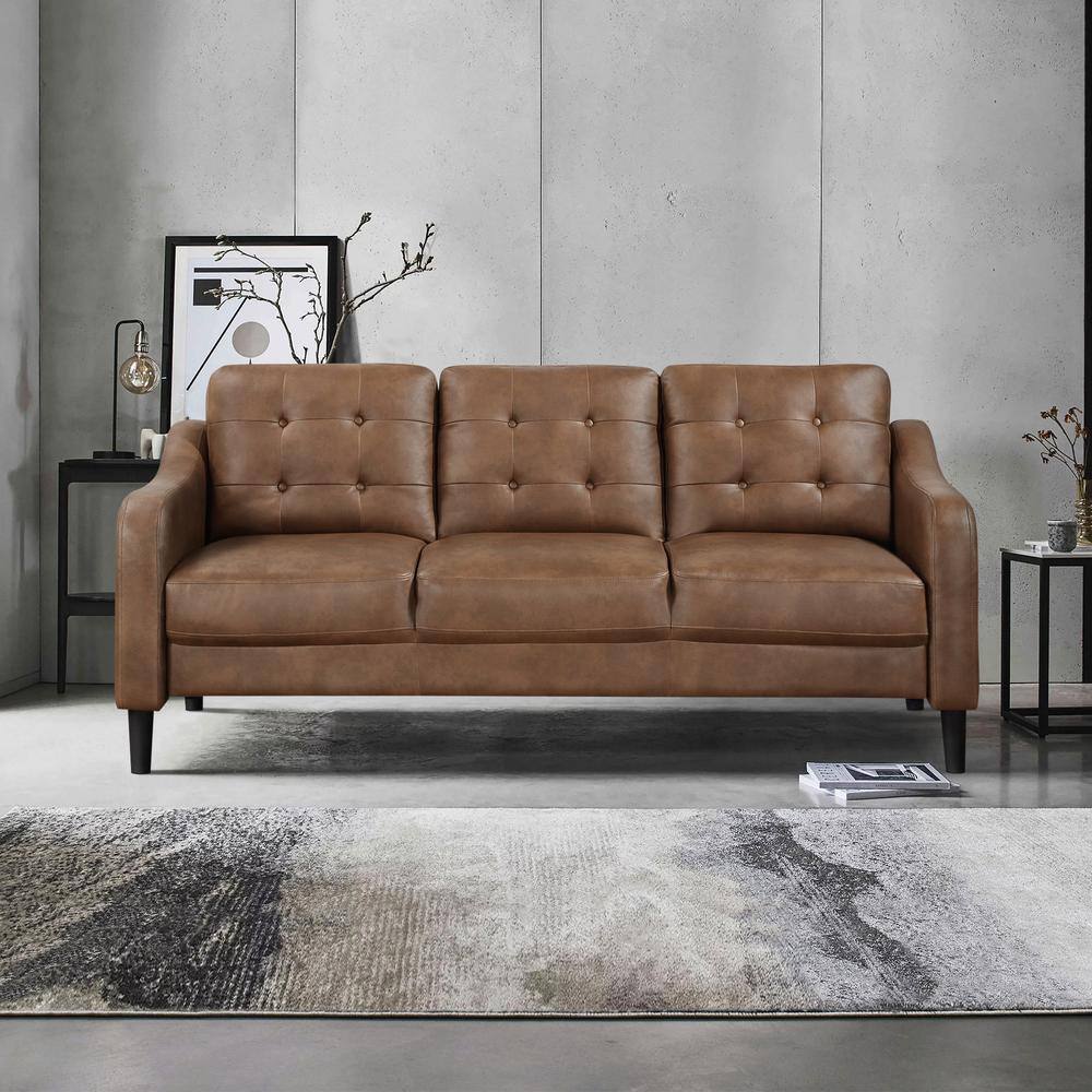 Wallstone 77 in. W Slope Arm Microfiber Rectangle 2-Piece Living Room Sofa 