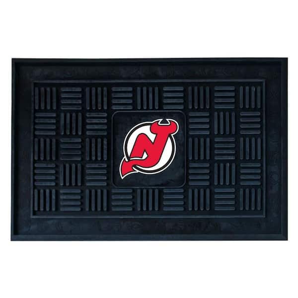 FANMATS NHL New Jersey Devils Black 1 ft. 7 in. x 2 ft. 6 in. Indoor/Outdoor Vinyl Door Mat