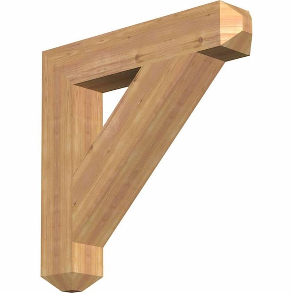 Ekena Millwork 5.5 in. x 32 in. x 32 in. Western Red Cedar Traditional Craftsman Smooth Bracket