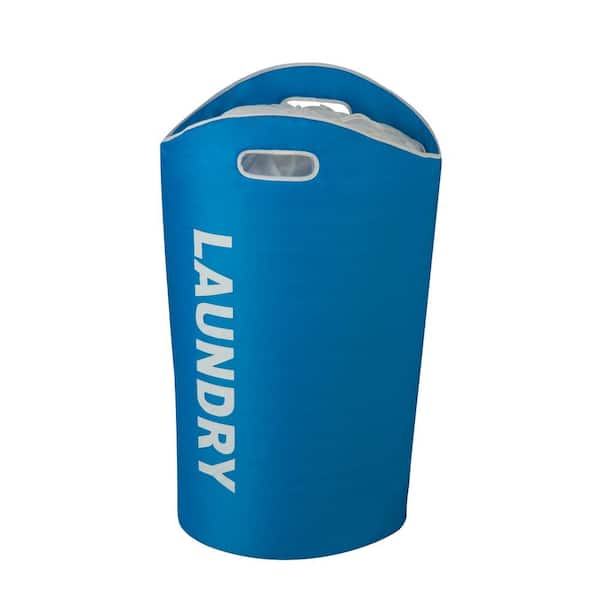 Honey-Can-Do Blue Polyester and Foam Laundry Bag with Handles