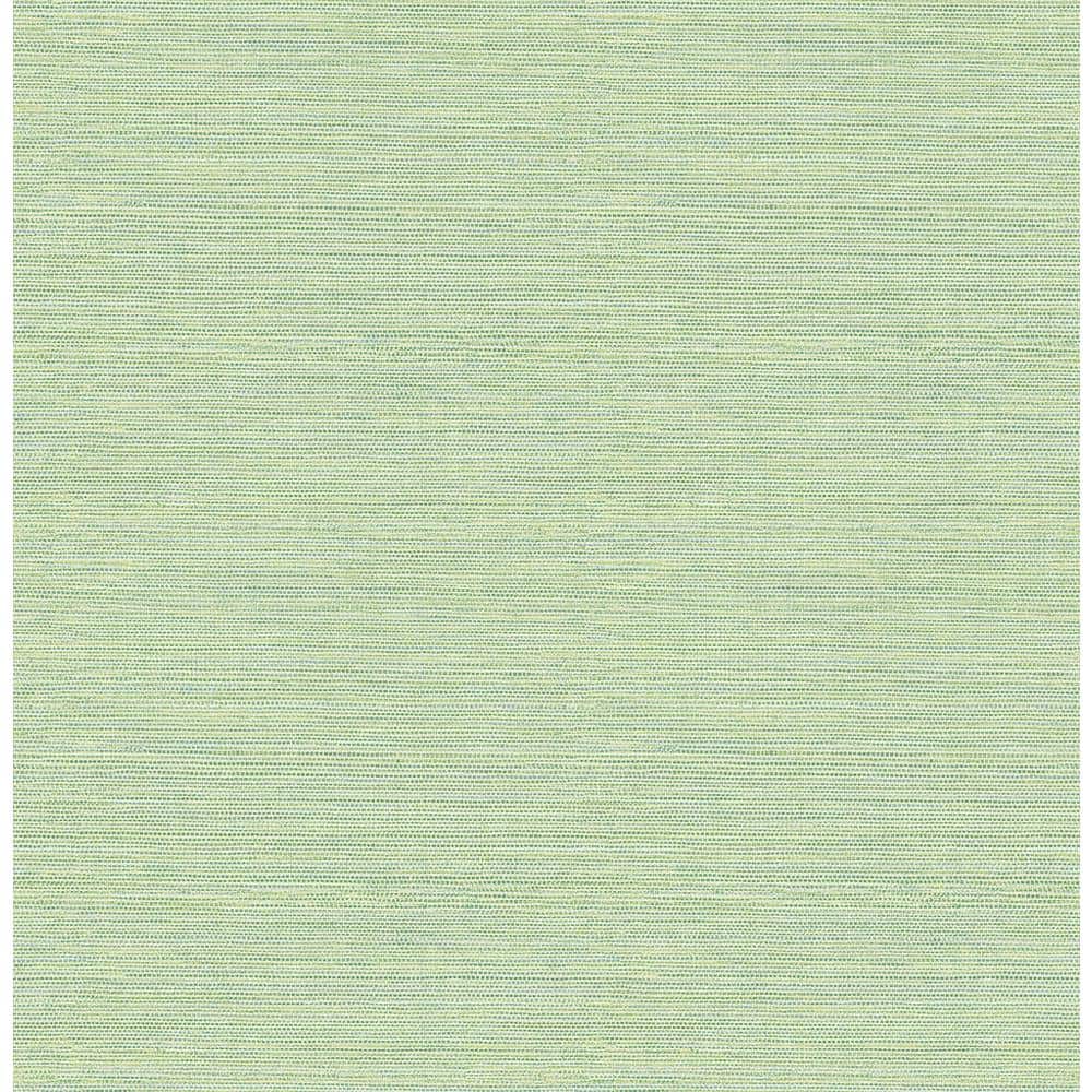 Agave Green Faux Grasscloth Non-Pasted Washable Wallpaper