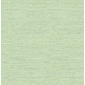 Agave Green Faux Grasscloth Green Wallpaper Sample