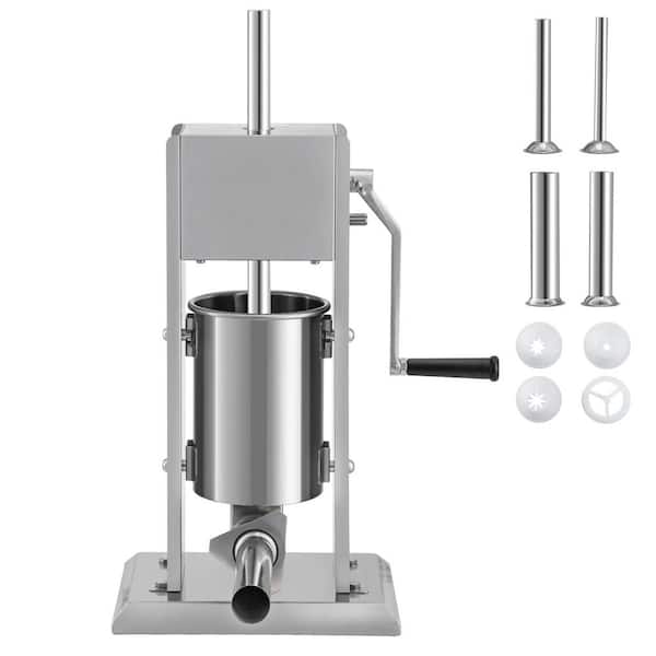 SVOPES Manual Sausage Filler, 5 lbs., 304 SS, 2-Speed, Suction Base, Residential/Commercial Sausage Filler with 4 Filling Tubes
