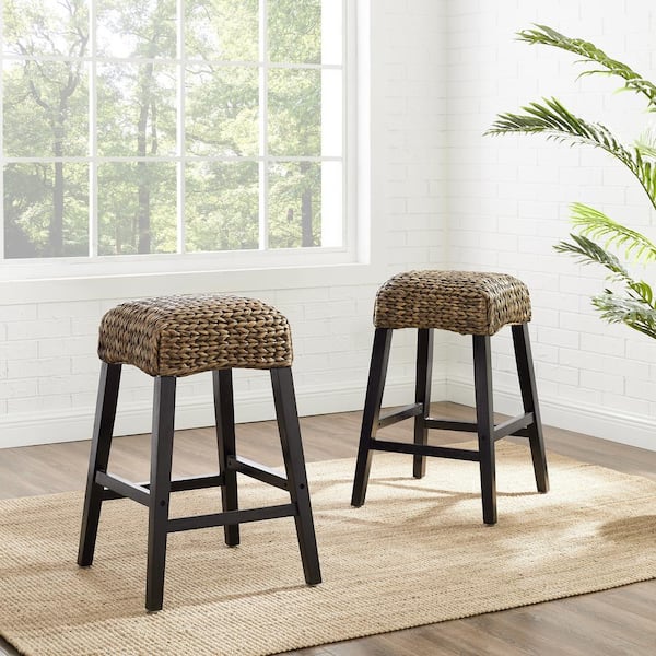 Edgewater 26.25 in. Seagrass Backless Counter Stool (Set of 2)