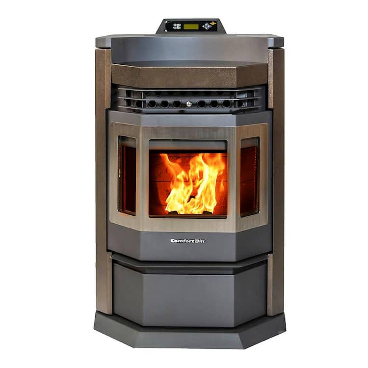 ComfortBilt 2,800 sq. ft. EPA Certified Pellet Stove in Brown and SS Trim