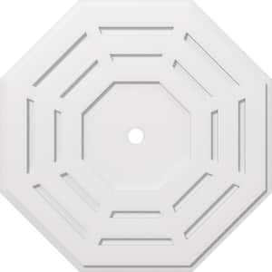 1 in. P X 13-1/2 in. C X 34 in. OD X 2 in. ID Westin Architectural Grade PVC Contemporary Ceiling Medallion