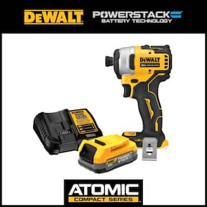 ATOMIC 20V MAX Brushless Cordless Compact 1/4 in. Impact Driver and 20V POWERSTACK Compact Battery Kit
