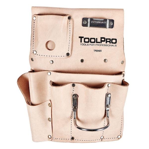 ToolPro 8-Pocket Right Handed Top Grain Leather Drywall Pouch