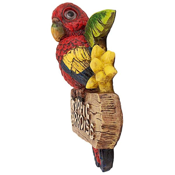 Design Toscano 10 in. x 8 in. Tropic Parrot Paradise Wall