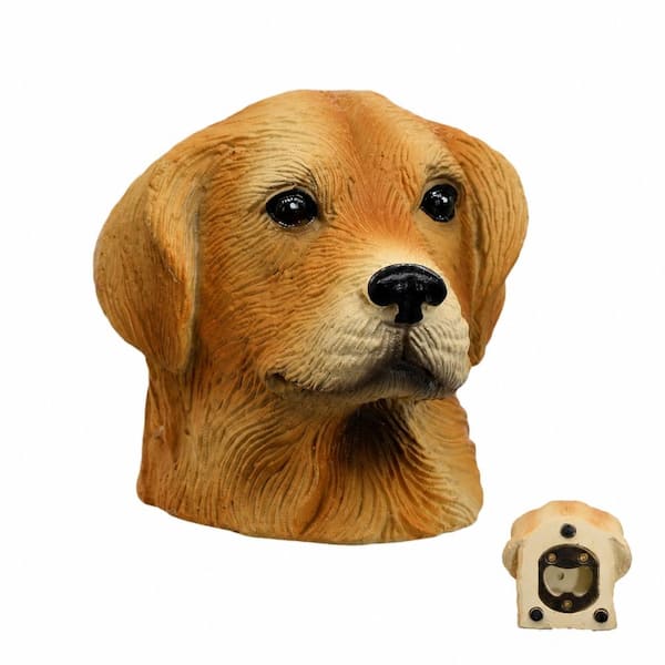 Golden Retriever Dog Magnetic Beer Bottle Opener for Refrigerator, Novelty Fridge Magnet with Cap Catch
