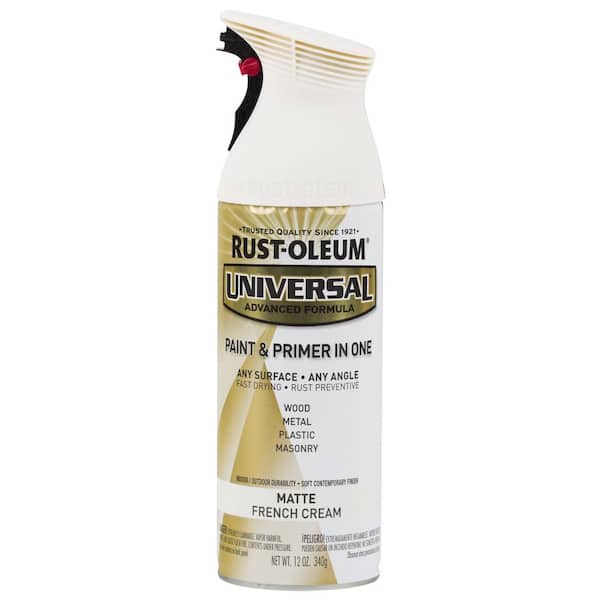 Rust-Oleum Universal 12 oz. All Surface Matte French Cream Spray Paint and Primer in One (6-pack)