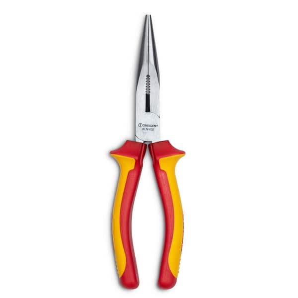 Crescent 8 in. VDE 1000-Volt Insulated Long Nose Pliers