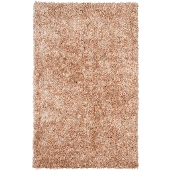 SAFAVIEH New Orleans Shag Beige 4 ft. x 6 ft. Solid Area Rug