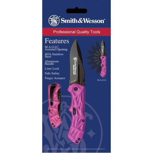 Smith Wesson Black Ops 5 8 In Mini M A G I C Blade Assisted Opening Liner Lock Folding Knife With 2 5 In Drop Point Blade Swblop3smpcp The Home Depot