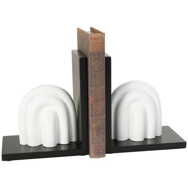 CosmoLiving by Cosmopolitan White Wooden Layered Arched Abstract ...