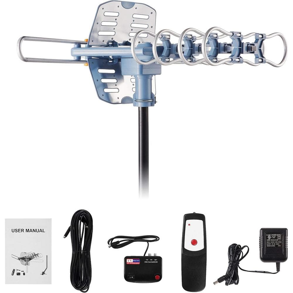150 Miles Reception Amplified UHF, VHF, 4K 1080p HD Digital Outdoor TV Antenna with Wireless Remote, 360° Rotation price history on PriceWatchPro