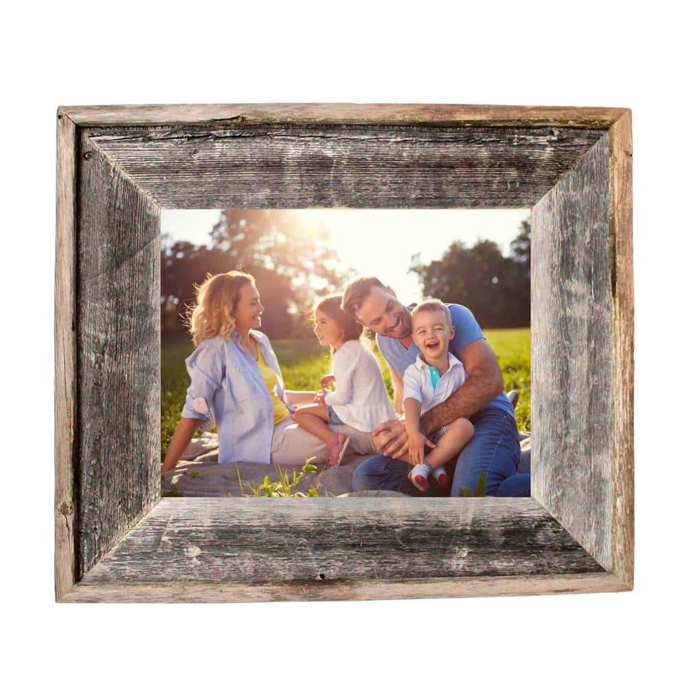 Rustic Weathered Gray Wood 16" x 20" Picture Frame