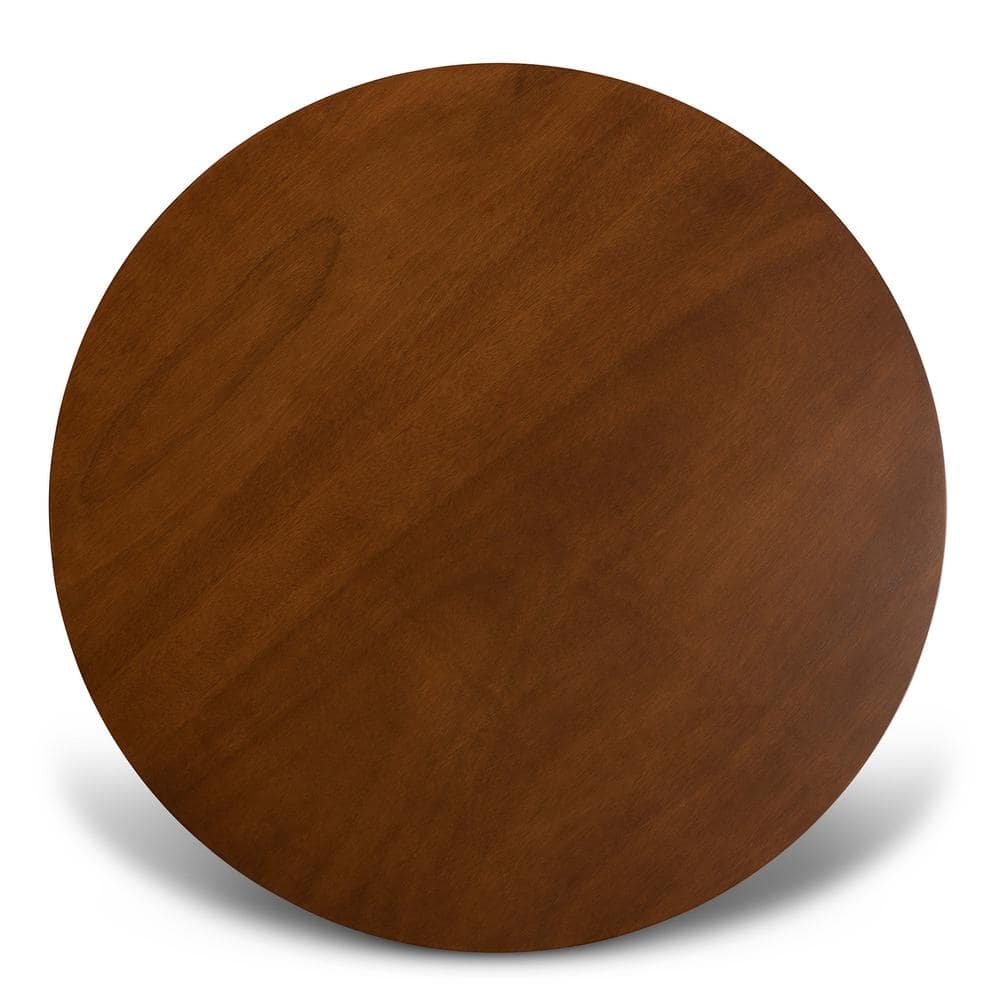 Walnut Brown and Grey Fabric 5-Piece Dining Set