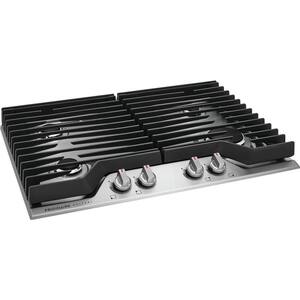 30 in. Gas Cooktop in Stainless Steel with 4-Burners